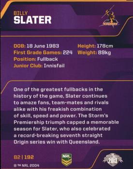 2013 ESP Traders #82 Billy Slater Back